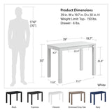 Ameriwood Home Parsons Desk, Black Ameriwood Home