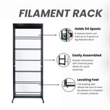 3D Printer Filament Storage Rack 6 Tier Shelves for Filament, Holds 54 Spools of 1 Kilogram Filament (1 Kilogram x 9 Spools x 6 Shelves) WoodArtSupply