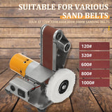 Mini Belt Sander Electric Bench Grinder Sanding Machine 7 Adjustable Speed Grinder Polisher 15 Degree Knife Knife Sharpener for DIY Woodworking,Metal Working,Knife Making,jewelry Making Savildo