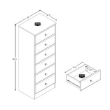 Prepac Astrid Tall Brown Dresser: 16"D x 20"W x 52"H, 6-Drawer Chest for Bedroom by Prepac - Perfect Chest of Drawers for Ample Storage, Espresso Prepac