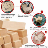 8PCS Basswood Carving Blocks, Unfinished Bass Wood Blocks for Carving Wood, Whittling Wood Carving Kit for Crafts goldhik