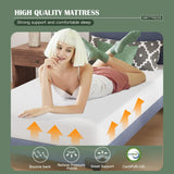 Base Foam Mattress 8 inch Mattress, CertiPUR-US Certified,Breathable Bed Mattress for Cooler Sleep Supportive & Pressure Relief,Removable Soft Cover,White Twin PayLessHere
