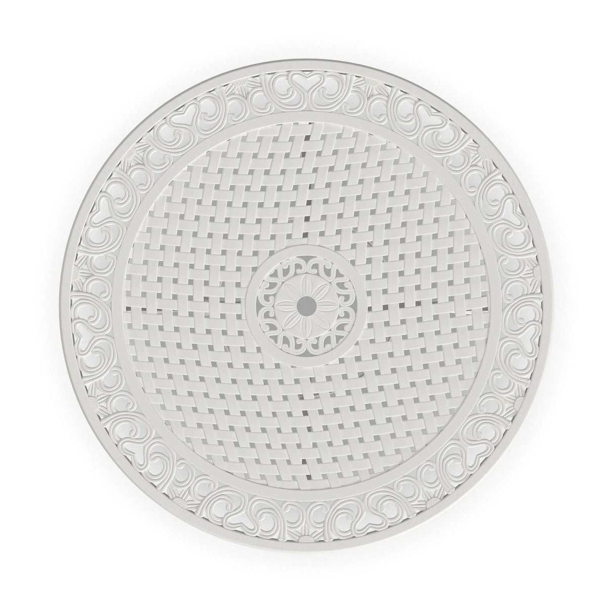 Homestyles 6652-328 5 Piece Outdoor Dining Set, 48" Table, Off White homestyles