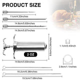 Dormercy Meat Injector Syringe Kit, Flavor Injector with 3 Marinade Needles, Stainless Steel Kitchen Food Injection Syringe for Turkey Cooking Dormercy