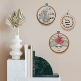 PATIKIL 5 Pieces 8 Inch Embroidery Hoops Frame Round Imitated Wood Circle Cross Stitch Hoop Ring for Embroidery Art Craft Handy Sewing Decoration PATIKIL