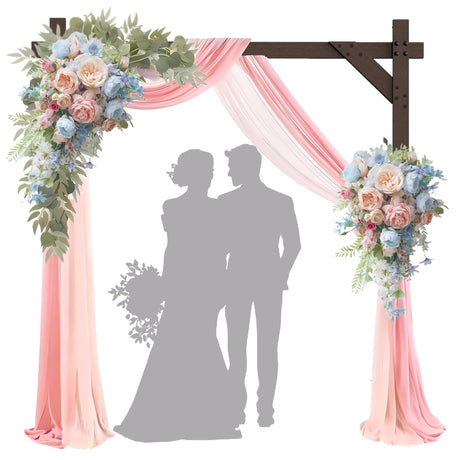 Wooden Wedding Arch, Wooden Arch 7.48FT Wood Arch Backdrop Stand Square Arch Wedding Arbor Wedding Arches for Ceremony Wood Arch Frame Kapaga