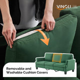 VINGLI Green 83" Sofa Couches for Living Room, Modern Comfy 3 Seater Couch 25.6" Deep Seat Upholstery Cozy Sofas for Small Space, Bedroom, Apartment, Home Office VINGLI