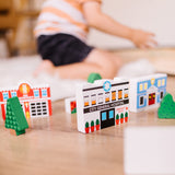 Melissa & Doug (FFP) - Pretend Play Wooden Town Play Set For Kids With Storage Melissa & Doug