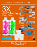 Epoxy Resin Crystal Clear Kit, Super Anti-Yellowing Craft Resin Epoxy 32OZ(16OZ Resin and 16OZ Hardener) for Art, Jewelry Making, Casting, Silicone Molds,Craft,Pigment by Puduo Puduo