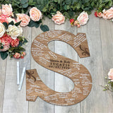 SSRUI Personalized Alternative Wedding Guest Book, First Letters of The Men/Women, Rustic Wedding Decor Guest Book Sign Fall Wedding Guest Book for SSRUI