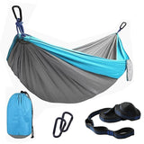 Camping Hammocks, Double & Single Hammock with Tree Straps,Portable Lightweight Parachute Nylon Camping Gear for Outside Hiking Beach Backpack Survival Travel- Up to 500lbs Ovyuzhen