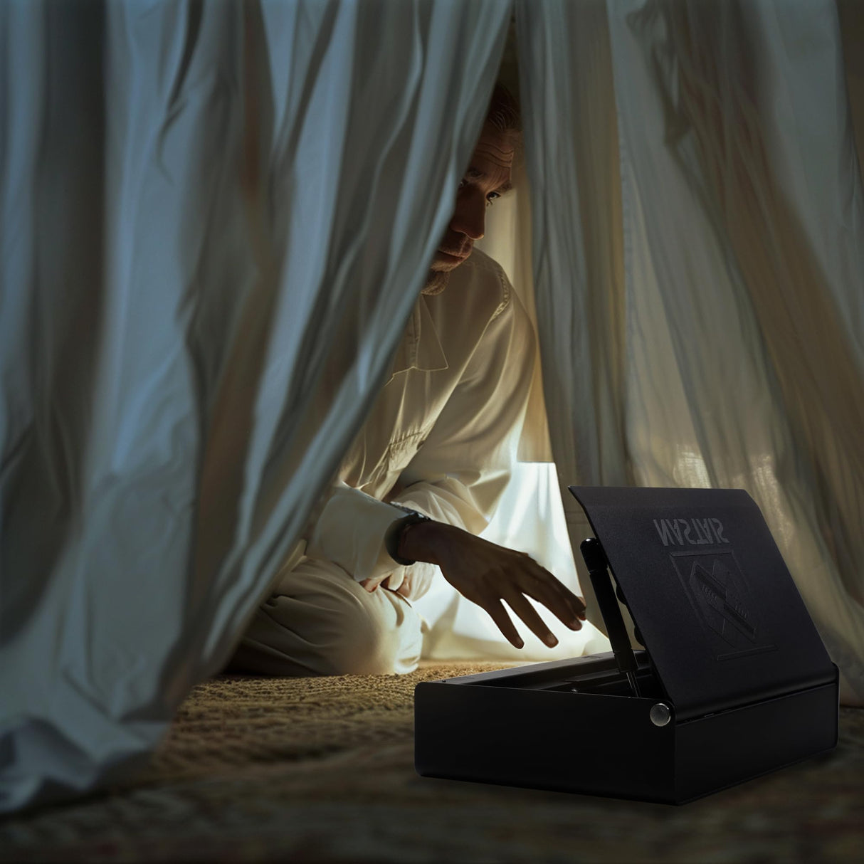 NASTAIS Biometric Gun Safe for 2 Pistols, Handgun safe, 4 Ways 0.1s Quick Access with APP/Fingerprint/Passcode/Key Unlock, Gun Lock Box for Home Bedside Nightstand Cloakroom Car NASTAIS