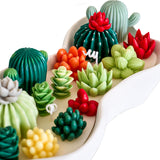 Succulent Wax Molds for Candle Making 10 Pack 3D Cacti Silicone Candle Mold Handmade Cactus Flower Plant Decorate Cement Resin Casting Soap Ornament Craft Mold Chocolate Cake Fondant Moulds Home Decor Dacies