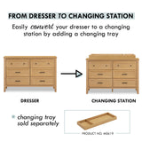 Davinci Sawyer Farmhouse 6-Drawer Dresser in Honey DaVinci
