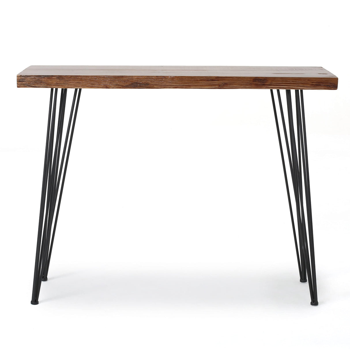 Chana Industrial Faux Live Edge Rectangular Bar Table by Christopher Knight Home Christopher Knight Home