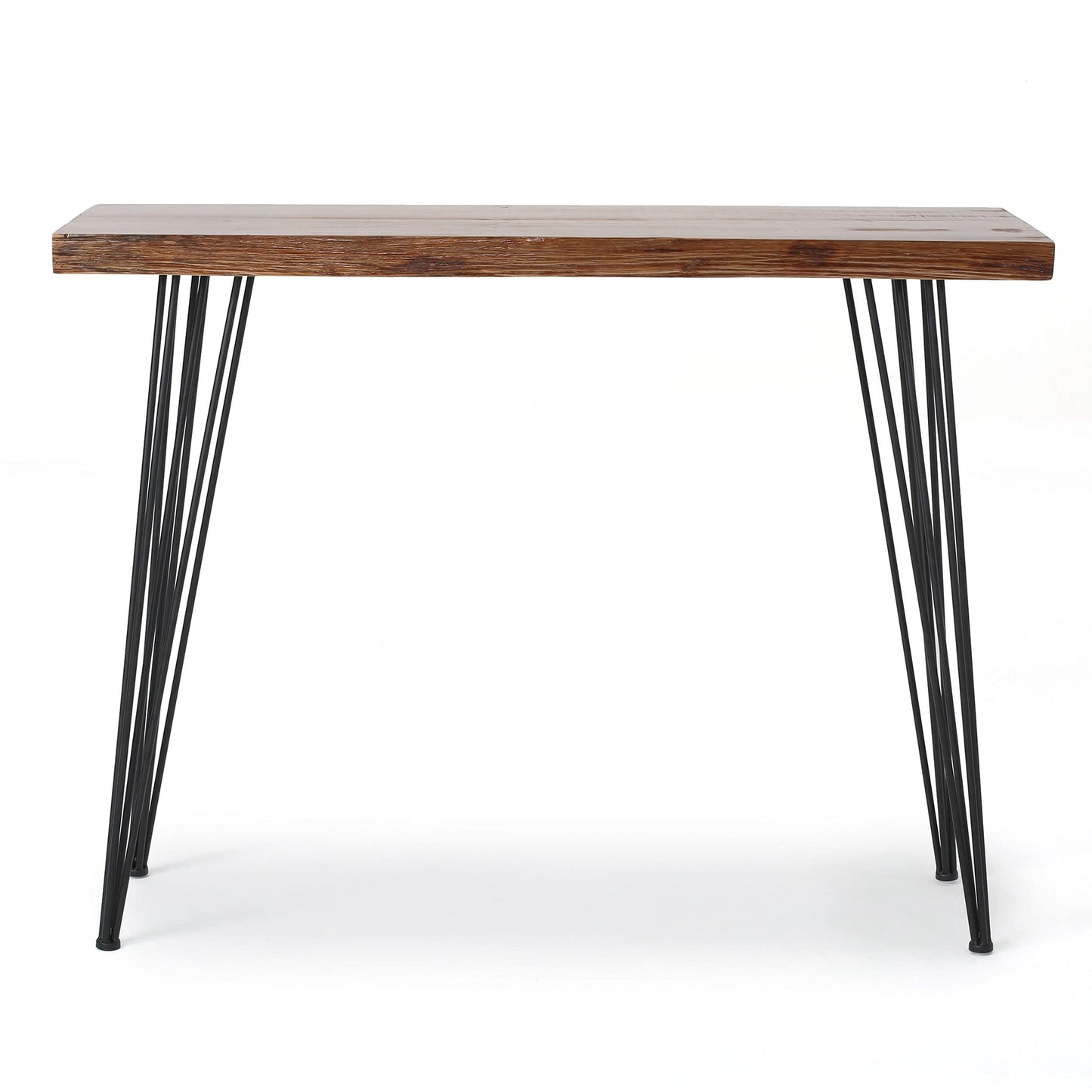 Chana Industrial Faux Live Edge Rectangular Bar Table by Christopher Knight Home - WoodArtSupply