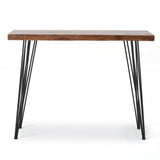 Chana Industrial Faux Live Edge Rectangular Bar Table by Christopher Knight Home Christopher Knight Home
