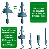 Christmas Tree Topper Holder,Universal Twist On Tree Topper Supporter,Christmas Tree Topper Stabilizer Fits All Base Tree Types (Green) Adnee