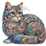 WSLWXSHM 5D Special Shape Diamond Art Kits for Beginners, Diamond Painting Kits for Adults Cat, Crystal Rhinestones Diamond Painting for Home Wall Decoration Gift 12×12inch/30×30cm, Animal WSLWXSHM