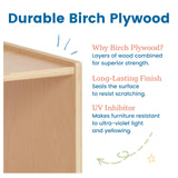 ECR4Kids Play Kitchen Sink, Wooden Playset, Natural ECR4Kids