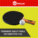 JP WinLook Ping Pong Paddle Set - Four Professional Table Tennis Paddles, Eight Balls, and A Case for Indoor & Outdoor Play - Premium Ping Pong Racket Set for All Players JP WinLook