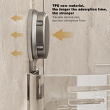 VOLPONE Corner Shower Caddy Suction Cup Shower Shelf Corner No Drilling Bathroom Shower Organizer Storage Rack Adhesive with Towel Bar Hooks (2-Pack, Matte Gray) VOLPONE