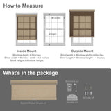 Boolegon Blackout Roller Shades for Windows,Cordless,Linen Fabric,Roller Blinds,Thermal Insulated Fabric UV Protection,Window Shades for Home,Office,Bedroom,Door,Blackout-Brown,Custom Size Boolegon
