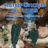 EP 75 Ft Outdoor Extension Cord - 16/3 SJTW Green Electrical Cable with 3 Prong Grounded Plug EP