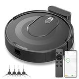 KOZVIX W6+ Robot Vacuum Cleaner,2800Pa Suction,720ml Large Capacity,120 Mins Runtime,Self-Charging Slim Robotic Vacuums,APP/Voice/Remote Control,No Entanglement Suction Port Ideal for Pet (Black) KOZVIX