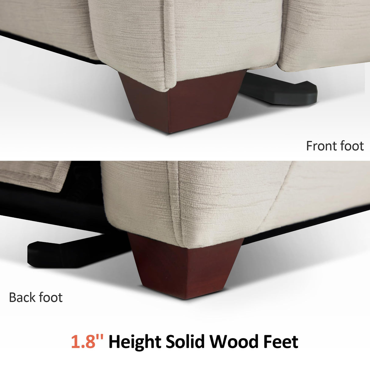 MCombo Power Zero Wall Hugger Recliner Chair for Small Space RV Living Room, Power Recliner with Adjustable Headrest, USB & USB-C Charging Ports, Fabric ST257 (Beige) MCombo