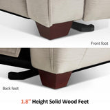 MCombo Power Zero Wall Hugger Recliner Chair for Small Space RV Living Room, Power Recliner with Adjustable Headrest, USB & USB-C Charging Ports, Fabric ST257 (Beige) MCombo