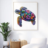 Foyucool Wooden Puzzles for Adults, About 150 Pieces Unique Puzzles for Adults, Irregular Animal Shaped Wooden Jigsaw Puzzles, Creative Gift, Fun Family Game, 11.1 x 5.5 inch, Turtle Foyucool