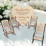 Personalized Wedding Memorial Chair Sign Save a Seat for Someone in Heaven Wedding Day Remembrance Memorial Set Custom 1-15 Memorial Rocking Chairs Dertacoa