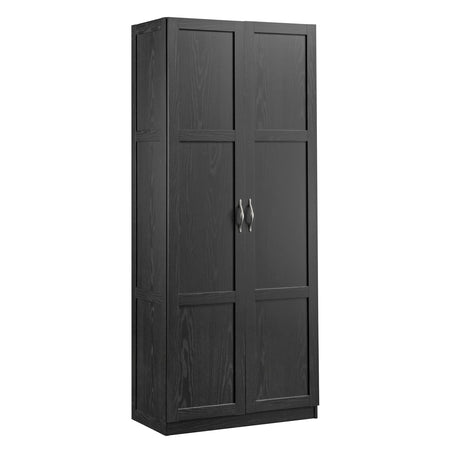 Sauder Tall Storage Cabinet, Black, 4 Adjustable Shelves, Multi-Room Use Sauder