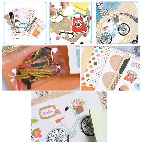 Huralona Handmade DIY Greeting Card Kits includes 16 Blank Cards 16 Colorful Envelopes with Decoration Accessories for Craft Birthday Thanksgiving Christmas Wedding Invitation Card Making Green Huralona
