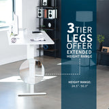 VIVO Electric 71 x 36 inch Sit Stand Desk, Dual Motor Memory Controller Height Adjustment, 2B Series, White Top White Frame, DESK-KIT-2W7W-36 VIVO