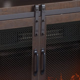 ENSTVER Fireplace TV Stand up to 65",Media Storage Electric Fireplace tv Stands for Living Room(Espresso) ENSTVER