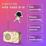 STEM Wooden Radio Kit for Kids Age 8-12 – DIY Science Experiment, Wood Building Project, Perfect Educational Gift for Boys & Girls 8 9 10 11 12 Years Old ZOVRION
