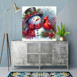 ZQEATRY Winter Snowman Diamond Art Kits for Adults-Christmas Snowman Cardinal Diamond Painting Kits,DIY 5D Full Round Drill Diamond Dots Art and Crafts for Adults,Home Wall Decor 11.8x11.8inch ZQEATRY