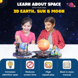 Smartivity Earth-Sun-Moon Space Toy for Kids 8-14 Years Old | Interactive 3D Model Ideas for Boys & Girls | DIY STEM Science Toys for 8,9,10,11,12,13,14 I Wooden Engineering Game Smartivity