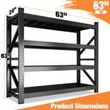 63" W Heavy Duty Garage Shelving, 6000LBS Garage Storage Shelves Industrial Shelving Unit, 5 Tier Adjustable Metal Shelving for Basement, Shop, Warehouse, 63" W x 24" D x 63" H Umeiga