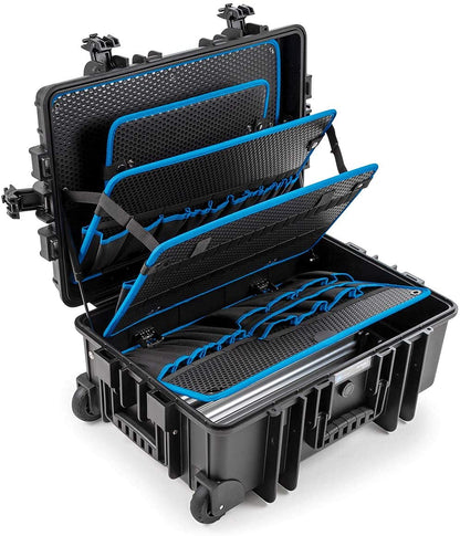 B&W International Jumbo 6700 Outdoor Tool Case with Pocket Tool Boards, Black - WoodArtSupply