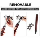 Sumind Retractable Pool Bridge Stick - Billiards Cue Bridge with Removable Head and Wooden Handle, Ideal for Pool Table Play(Brown) Sumind