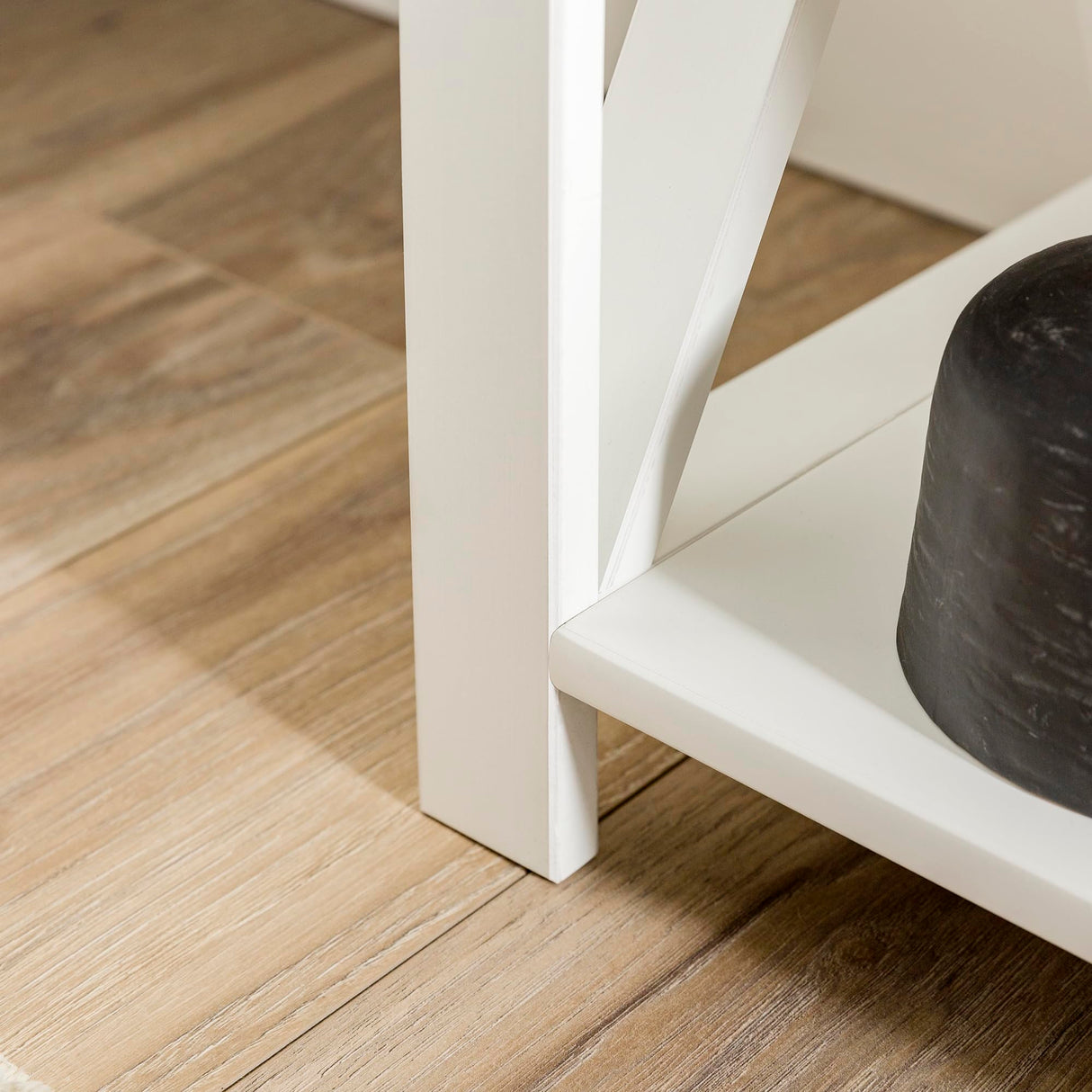 Walker Edison 2 Tier Modern Farmhouse Wood Bookcase Bookshelf Storage Home Office Storage Cabinet, 52 Inch, White Walker Edison