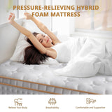 BedStory 14" Hybrid Twin Mattress in a Box, Gel Memory Foam Mattress with Pocket Spring, Medium Firm Mattress with Dual Brim Design for Support&Pressure Relieving&Motion Isolated Sleep, Made in USA BedStory
