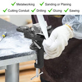 Housolution Universal Table Vise 3 Inch, 360°Swivel Base Bench Clamp Home Vise Clamp-On Vise Repair Tool Portable Work Bench Vise for Woodworking, Cutting Conduit, Drilling, Metalworking - Black Housolution