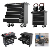 TANKSTORM Tool Chest Heavy Duty Cart Steel Rolling Tool Box 5 Drawer Cart (TZ35-BK) TANKSTORM
