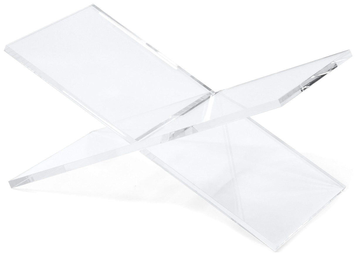 Red Co. Transparent Clear Acrylic Book Holder 2 Piece Reading Stand for Open and Closed Books, Magazines, Textbooks 6" x 11" x 6" Red Co.