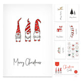 ZICOTO Beautiful Modern Christmas Cards Set of 20 - Incl. Bulk Envelopes, Matching Stickers And Storage Box - Perfect to Send Warm Holiday Wishes to Friends and Family ZICOTO