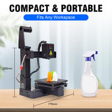 K10 Small Entry Level Portable 3D Printer - Compact FDM 3D Printer with Removable Build Plate, 100x100x100mm Build Volume, Easy-to-Use Design for Beginners (Black) Easythreed